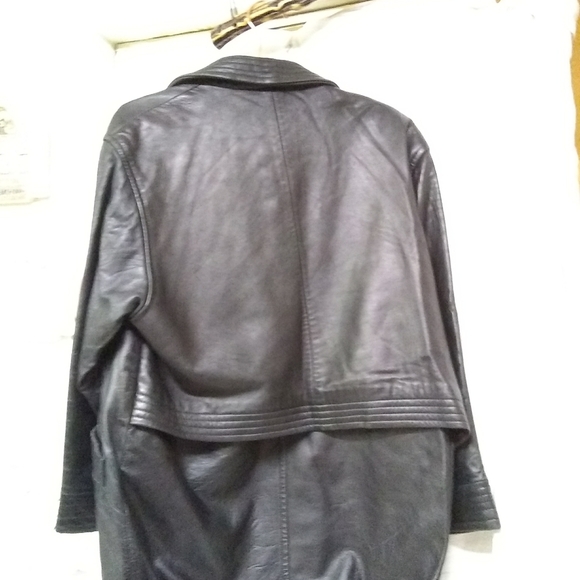 Ms Maxima Soft Leather Jacket Black Size SM/44 Korea - Picture 3 of 8